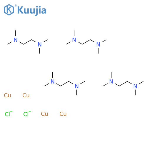 chlorocopper;N,N,N',N'-tetramethylethane-1,2-diamine;dihydrate structure