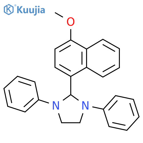 2-(4-methoxynaphthalen-1-yl)-1,3-diphenylimidazolidine structure