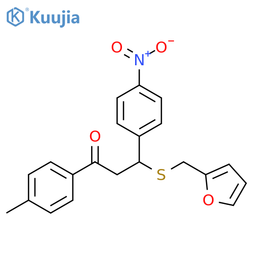 3-{[(furan-2-yl)methyl]sulfanyl}-1-(4-methylphenyl)-3-(4-nitrophenyl)propan-1-one structure