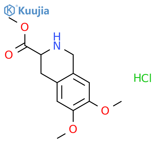 Methyl 6,7-dimethoxy-1,2,3,4-tetra-hydroisoquinoline-3-carboxylate hydrochloride structure