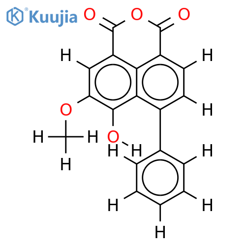 4-Hydroxy-3-methoxy-5-phenylmaphthalic anhydride structure