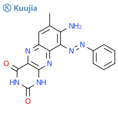 Benzo[g]pteridine-2,4(1H,3H)-dione, 8-amino-7-methyl-9-(phenylazo)- structure