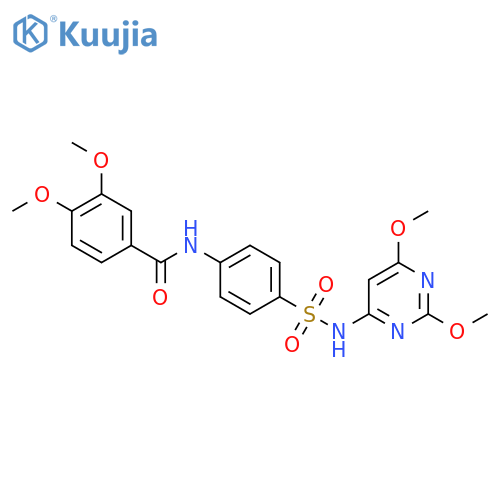 N-{4-[(2,6-dimethoxypyrimidin-4-yl)sulfamoyl]phenyl}-3,4-dimethoxybenzamide structure