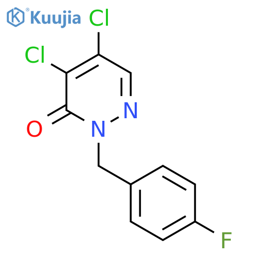 4,5-dichloro-2-(4-fluorobenzyl)pyridazin-3(2H)-one structure