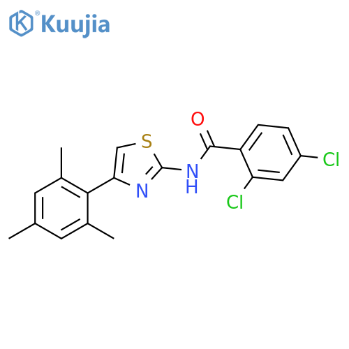 2,4-dichloro-N-4-(2,4,6-trimethylphenyl)-1,3-thiazol-2-ylbenzamide structure