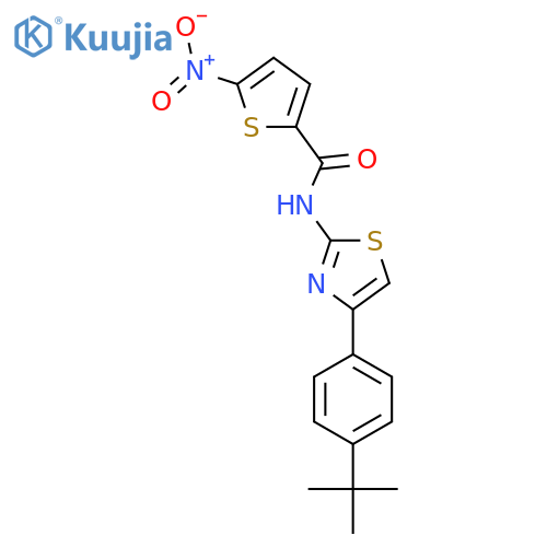N-4-(4-tert-butylphenyl)-1,3-thiazol-2-yl-5-nitrothiophene-2-carboxamide structure