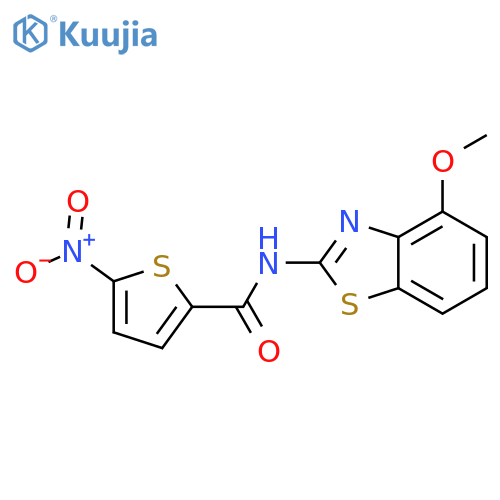 N-(4-methoxy-1,3-benzothiazol-2-yl)-5-nitrothiophene-2-carboxamide structure