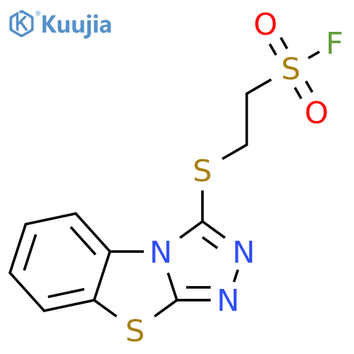 2-{7-thia-2,4,5-triazatricyclo6.4.0.0,2,6dodeca-1(12),3,5,8,10-pentaen-3-ylsulfanyl}ethane-1-sulfonyl fluoride structure