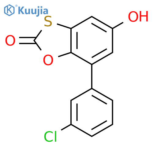7-(3-Chlorophenyl)-5-hydroxy-2H-1,3-benzoxathiol-2-one structure