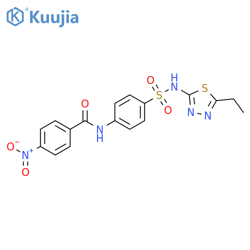 N-{4-(5-ethyl-1,3,4-thiadiazol-2-yl)sulfamoylphenyl}-4-nitrobenzamide structure