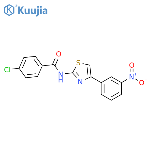 4-chloro-N-4-(3-nitrophenyl)-1,3-thiazol-2-ylbenzamide structure