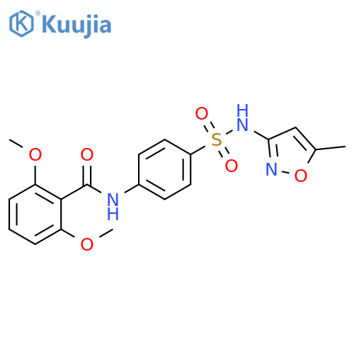 2,6-dimethoxy-N-{4-[(5-methyl-1,2-oxazol-3-yl)sulfamoyl]phenyl}benzamide structure
