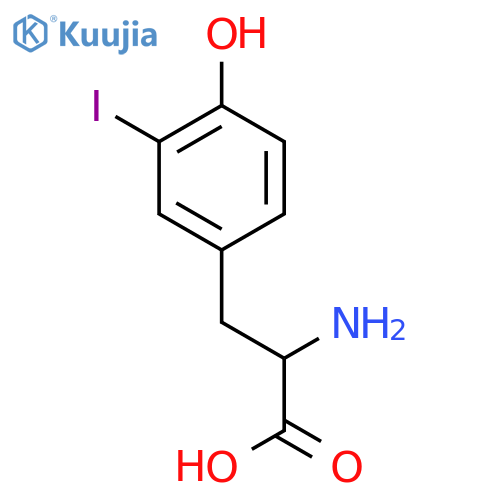 2-Amino-3-(4-hydroxy-3-iodophenyl)propanoic acid structure