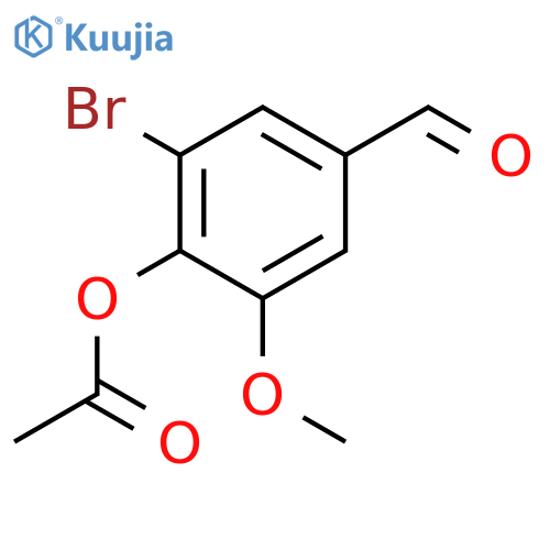 2-Bromo-4-formyl-6-methoxyphenyl acetate structure