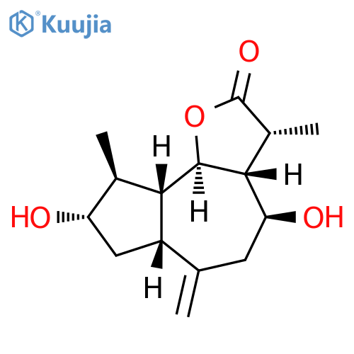 3,8-Dihydroxy-10(14)-guaien-12,6-olide; (1α,3β,4α,5α,6α,8α,11β)-form structure