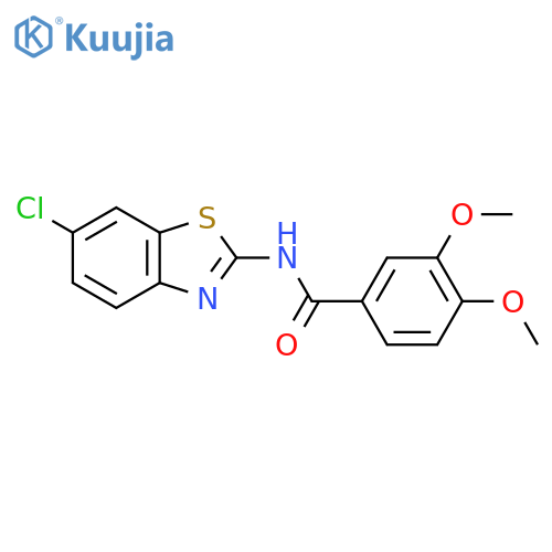 N-(6-Chloro-1,3-benzothiazol-2-yl)-3,4-dimethoxybenzamide structure