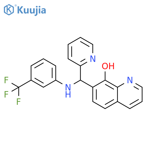 7-(pyridin-2-yl)({3-(trifluoromethyl)phenylamino})methylquinolin-8-ol structure
