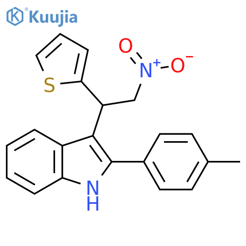 2-(4-methylphenyl)-3-2-nitro-1-(thiophen-2-yl)ethyl-1H-indole structure