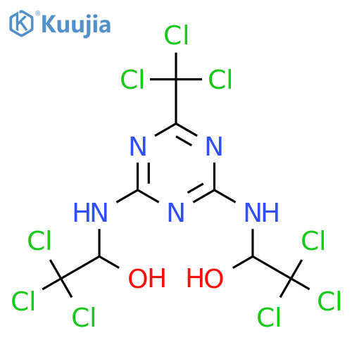 Ethanol,1,1'-[[6-(trichloromethyl)-s-triazine-2,4-diyl]diimino]bis[2,2,2-trichloro-(8CI) structure