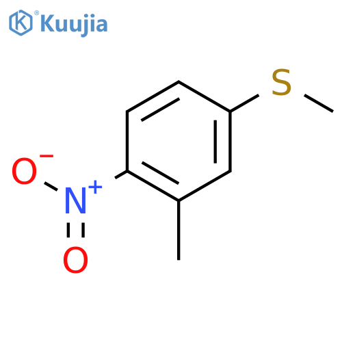Benzene, 2-methyl-4-(methylthio)-1-nitro- structure