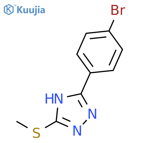 3-(4-bromophenyl)-5-(methylsulfanyl)-1H-1,2,4-triazole structure