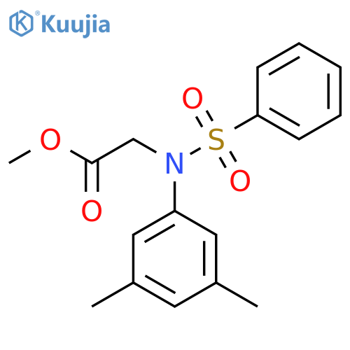 Methyl N-(3,5-dimethylphenyl)-N-(phenylsulfonyl)glycinate structure