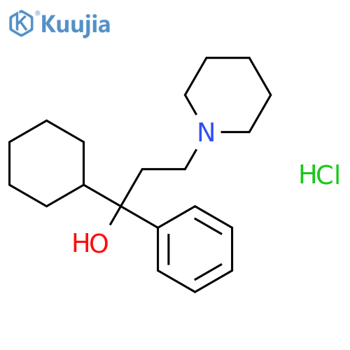 (1R)-1-cyclohexyl-1-phenyl-3-(piperidin-1-yl)propan-1-ol hydrochloride structure