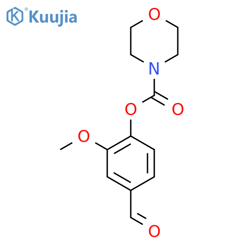 4-formyl-2-methoxyphenyl morpholine-4-carboxylate structure