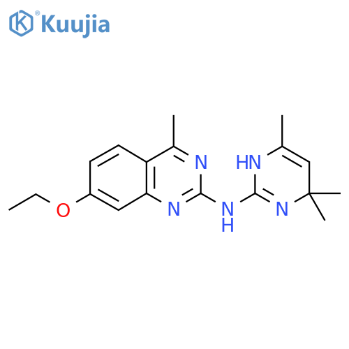 (7-Ethoxy-4-methylquinazolin-2-yl)(4,4,6-trimethyl-1,4-dihydropyrimidin-2-yl)amine structure