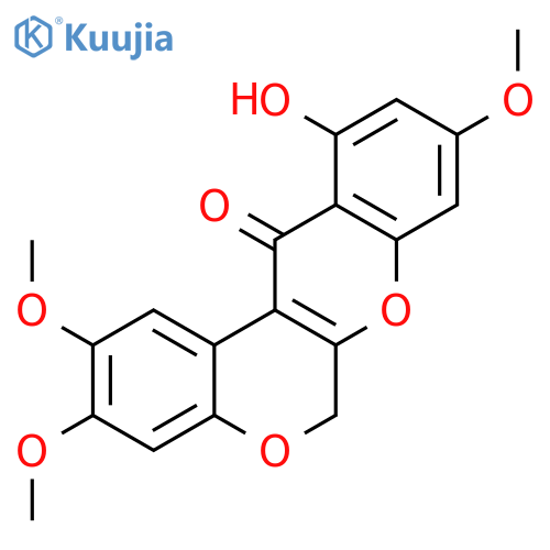 11-hydroxy-2,3,9-trimethoxy-6H-chromeno[3,4-b]chromen-12-one structure