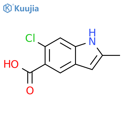6-chloro-2-methyl-1H-Indole-5-carboxylic acid structure