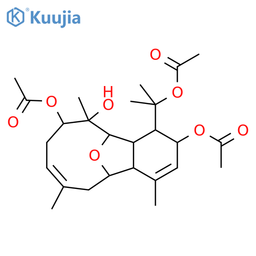 6,13-Epoxy-3,8-eunicelladiene-2,11,12,15-tetrol; (2α,6α,8E,11α,12β,13α)-form, 2,11,15-Tri-Ac structure