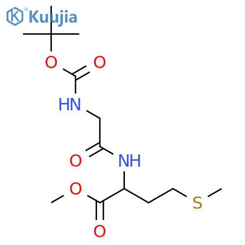 Methyl 2-[[2-[(2-methylpropan-2-yl)oxycarbonylamino]acetyl]amino]-4-methylsulfanylbutanoate structure