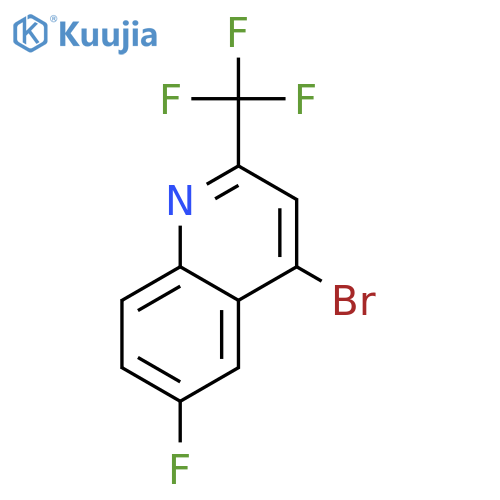 4-Bromo-6-fluoro-2-(trifluoromethyl)quinoline structure