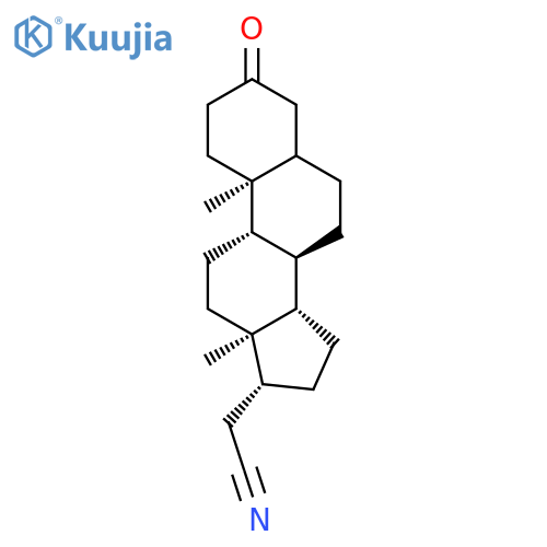 Pregnane-21-nitrile,3-oxo-, (5b)- (9CI) structure