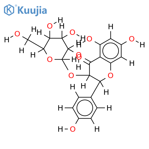 Dihydrokaempferol-3-glucoside structure
