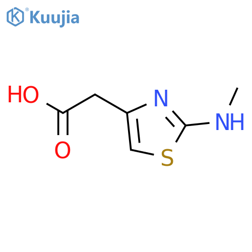 4-Thiazoleacetic acid, 2-(methylamino)- structure
