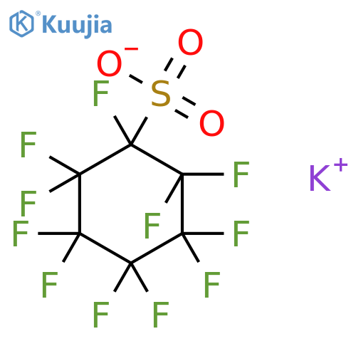 Cyclohexanesulfonicacid, 1,2,2,3,3,4,4,5,5,6,6-undecafluoro-, potassium salt (1:1) structure