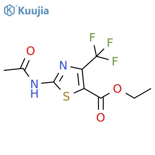 2-Acetylamino-4-trifluoromethyl-thiazole-5-carboxylic acid ethyl ester structure