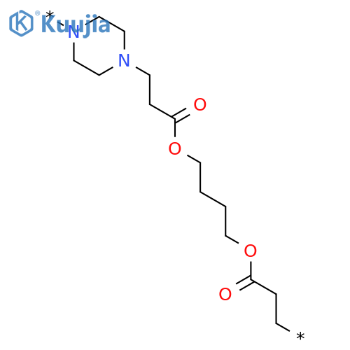 Poly[1,4-piperazinediyl(3-oxo-1,3-propanediyl)oxy-1,4-butanediyloxy(1-oxo-1,3-propanediyl)] structure