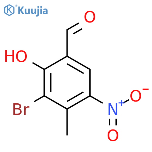 3-Bromo-2-hydroxy-4-methyl-5-nitrobenzaldehyde structure