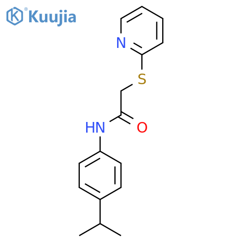 N-(4-Isopropylphenyl)-2-(2-pyridinylsulfanyl)acetamide structure