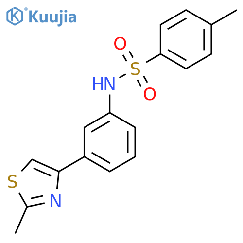 4-methyl-N-3-(2-methyl-1,3-thiazol-4-yl)phenylbenzene-1-sulfonamide structure