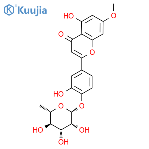 4'-[(6-Deoxy-β-L-mannopyranosyl)oxy]-3',5-dihydroxy-7-methoxyflavone structure