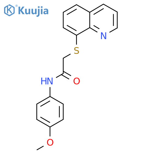 N-(4-methoxyphenyl)-2-(quinolin-8-ylsulfanyl)acetamide structure