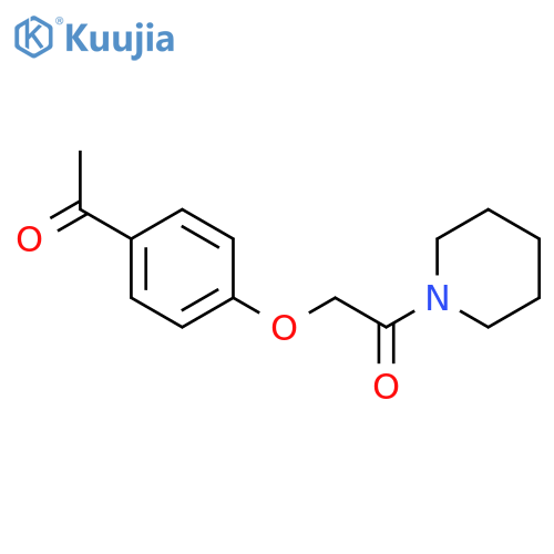 Ethanone,2-(4-acetylphenoxy)-1-(1-piperidinyl)- structure