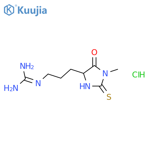 Guanidine,N-[3-(1-methyl-5-oxo-2-thioxo-4-imidazolidinyl)propyl]-, hydrochloride (1:1) structure