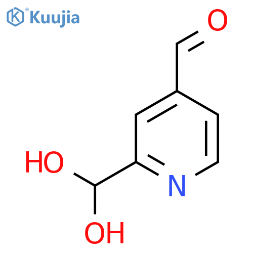 4-Pyridinecarboxaldehyde, 2-(dihydroxymethyl)- structure
