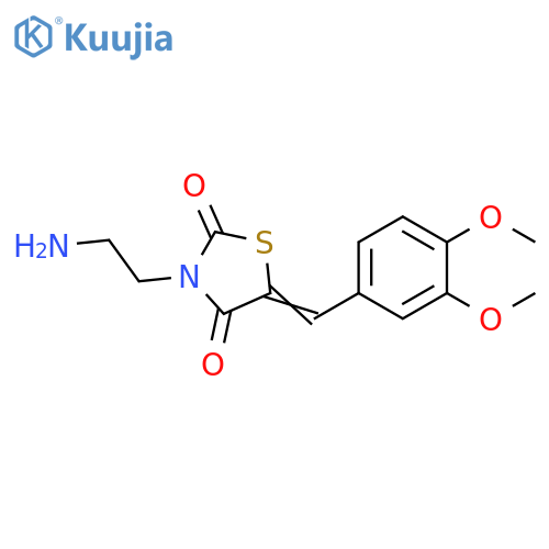 2,4-Thiazolidinedione, 3-(2-aminoethyl)-5-[(3,4-dimethoxyphenyl)methylene]- structure