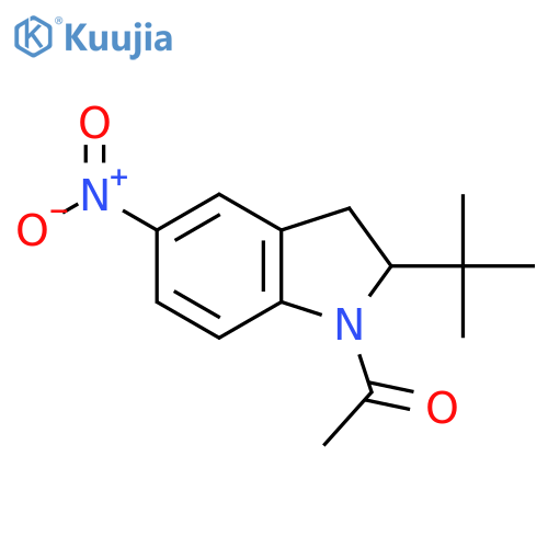 1-(2-(Tert-Butyl)-5-nitroindolin-1-yl)ethanone structure
